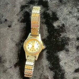 Gold and Silver Watch with Two-Tone Band